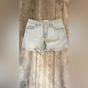 Universal Thread light wash slightly distressed jeans shorts. Hi rise.